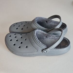 Gray Lined Crocs